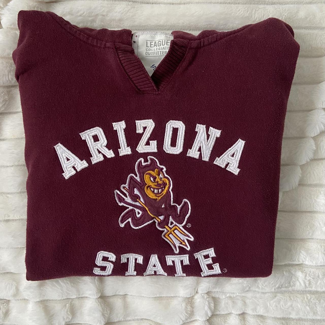 Burgundy “ARIZONA STATE” University Hoodie... - Depop