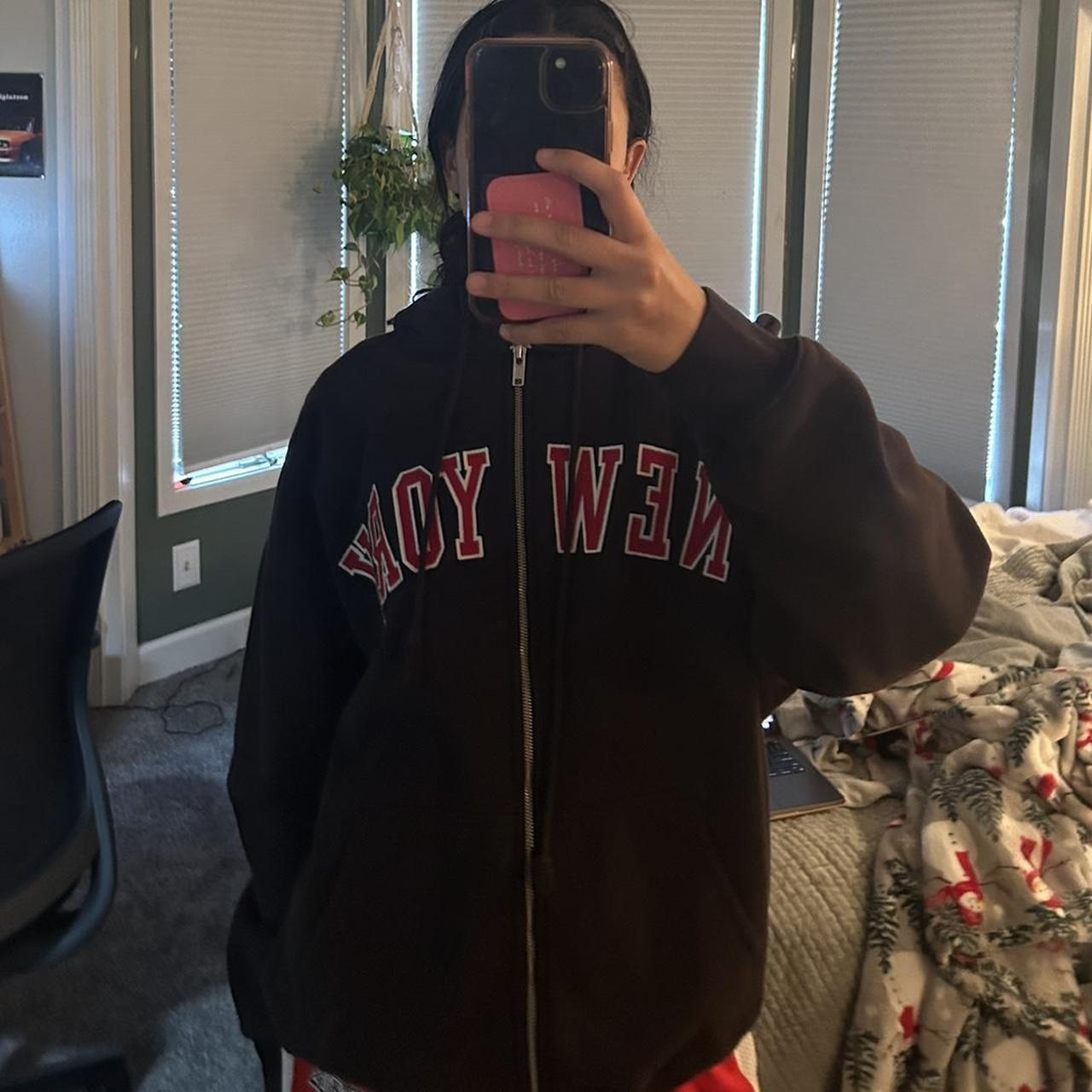 Brandy melville red discount and black hoodie