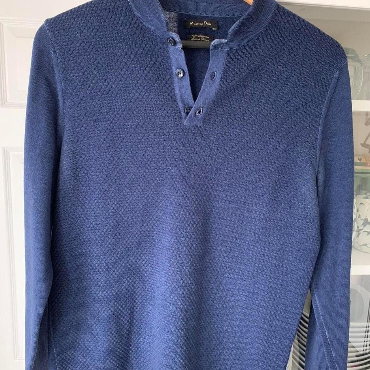 Navy long sleeve Massimo Dutti top. Perfect... - Depop