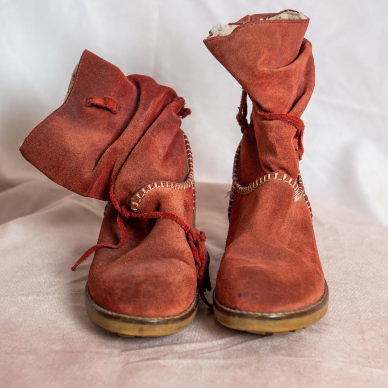 ladies red boots uk