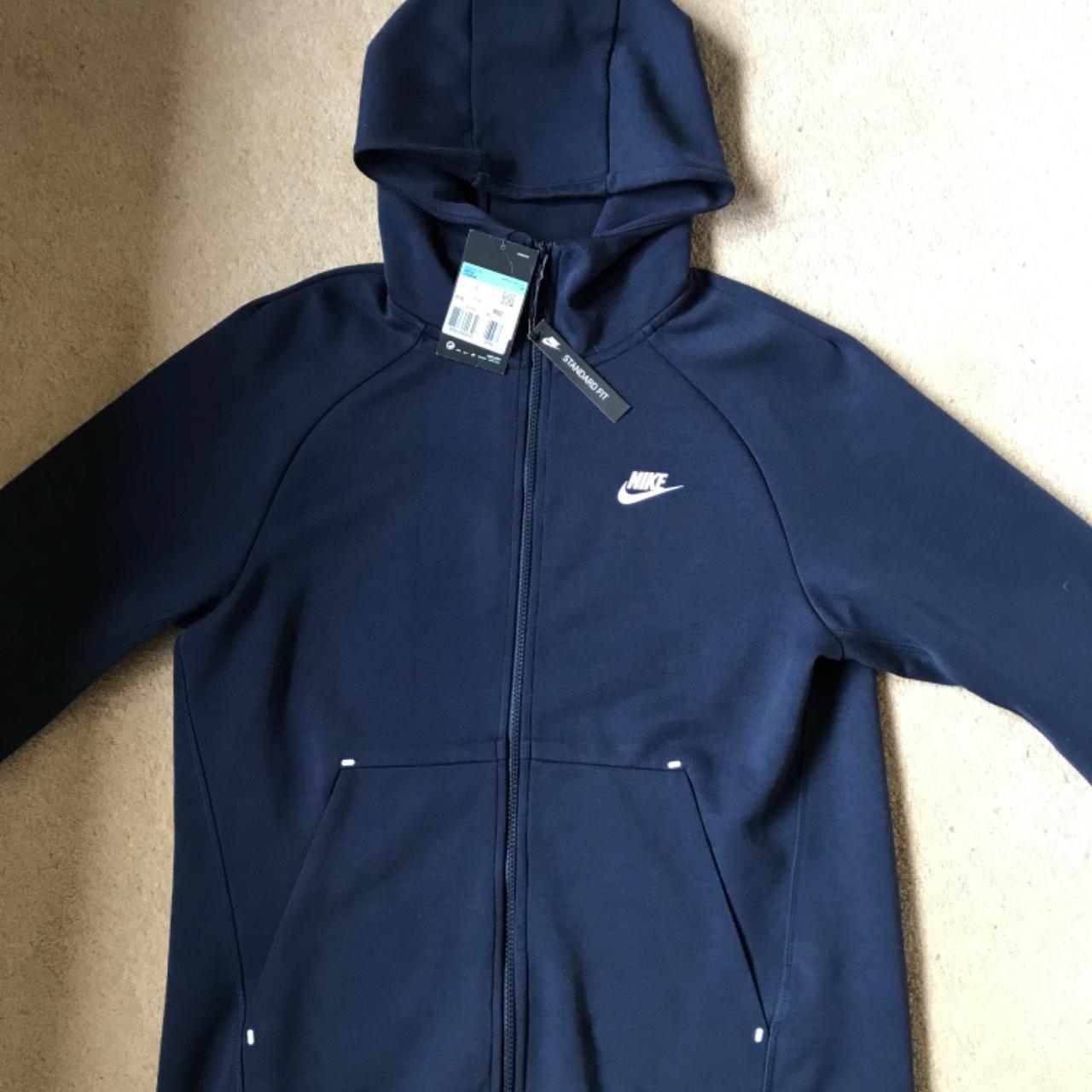 Old Season Nike Tech Fleece Hoodie - Navy /... - Depop