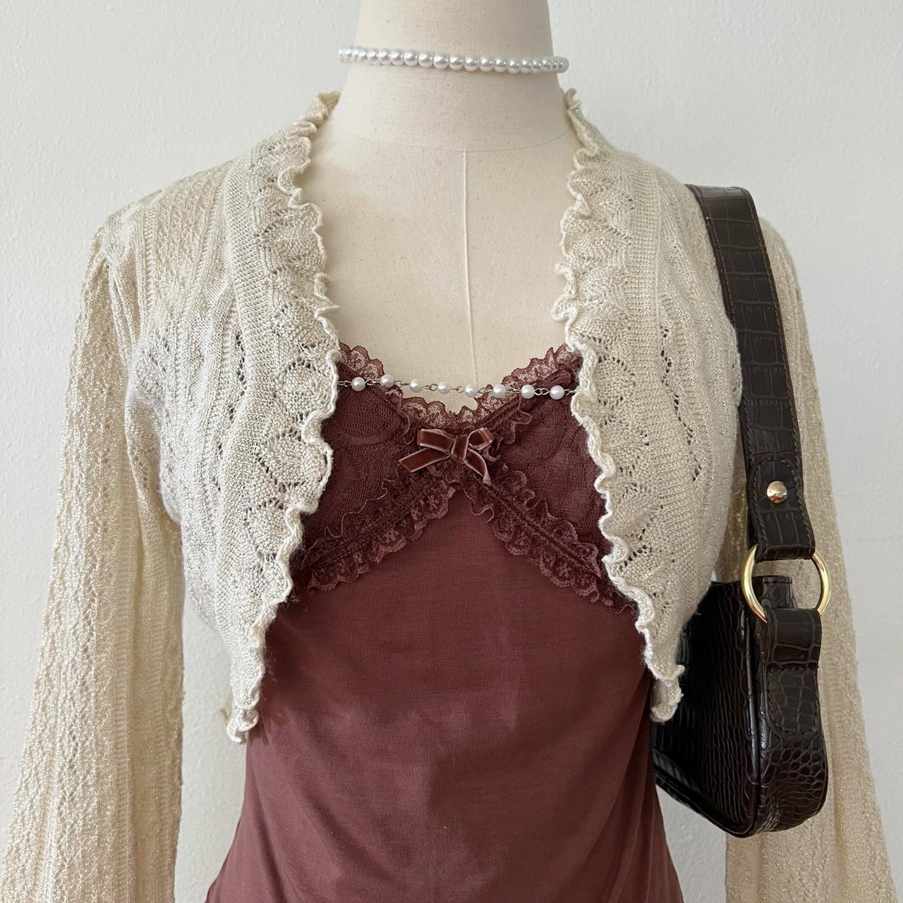 Women's Gold Cardigan Depop