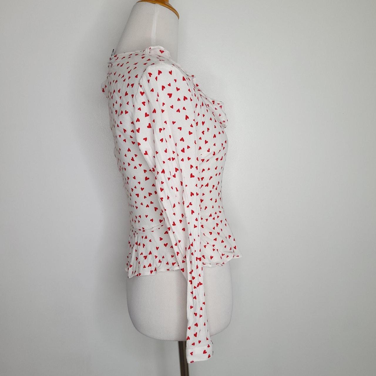 Rails Women's Blouse - White/Red - XS – Rails Sim… - image 2