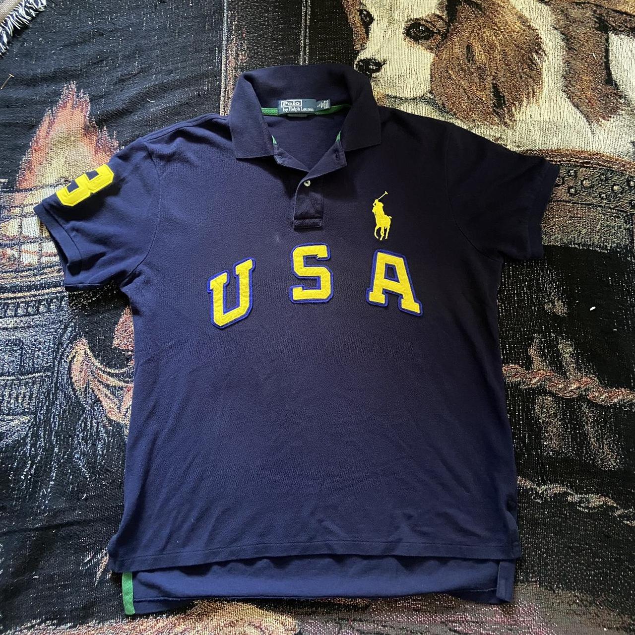 希少 POLO RALPH LAUREN US NAVY ダブルアールエル
