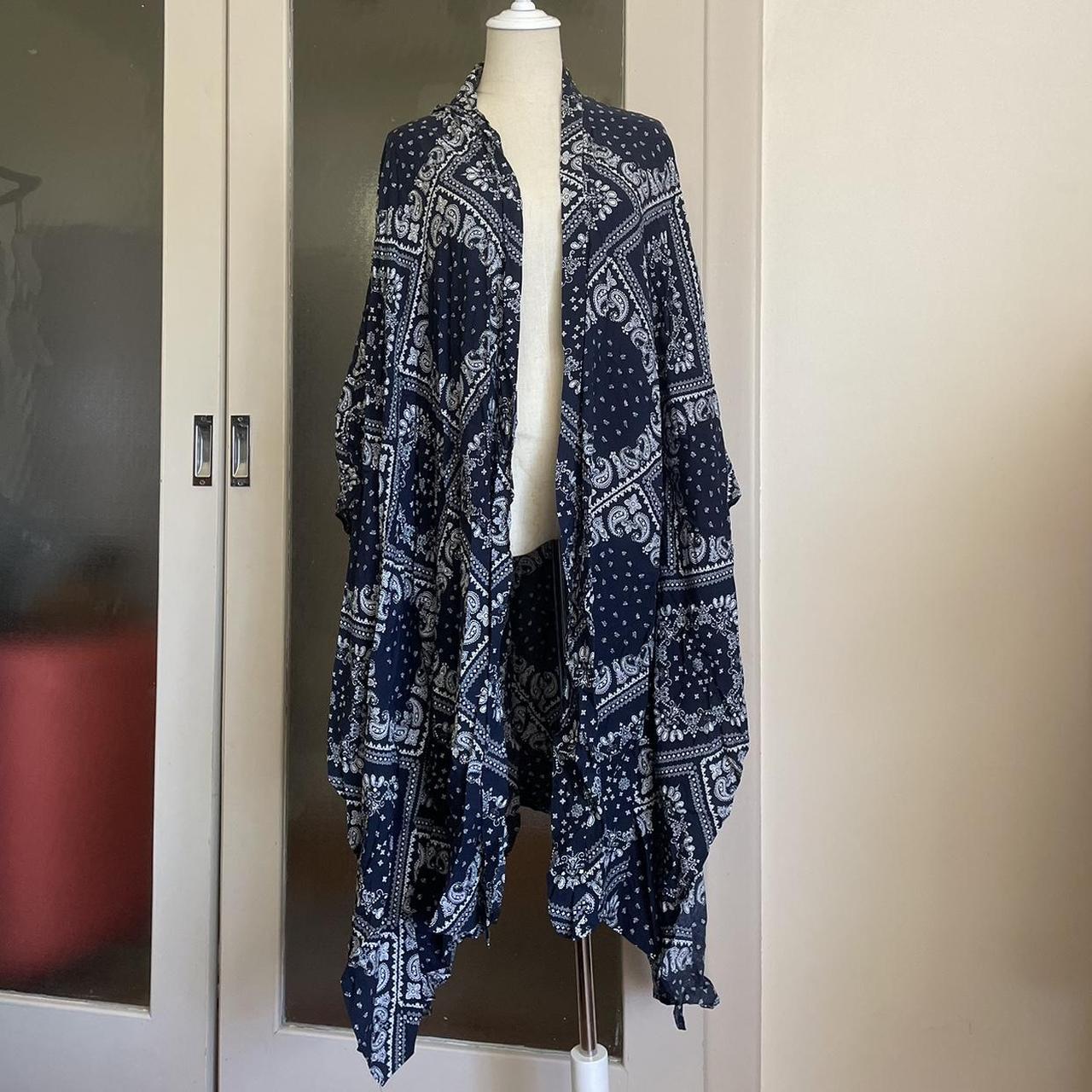 BOHO SUMMER BEACH KIMONO COVER UP SIZE M/L VERY... - Depop