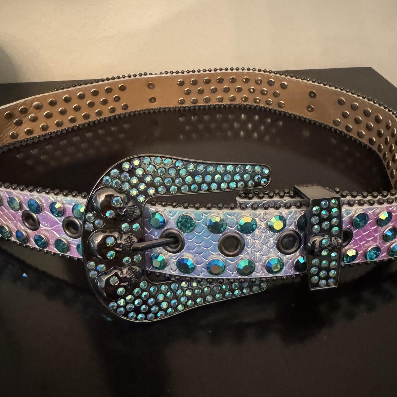 TUFF ASF DIAMOND RAINBOW BB BELT #belt #bbbelt... - Depop