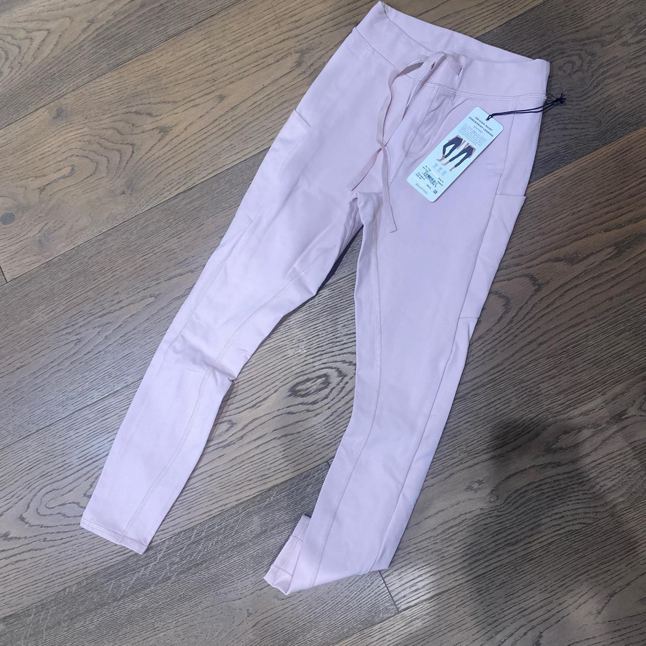 Pale pink 7/8 high waist checkpoint leggings. Brand