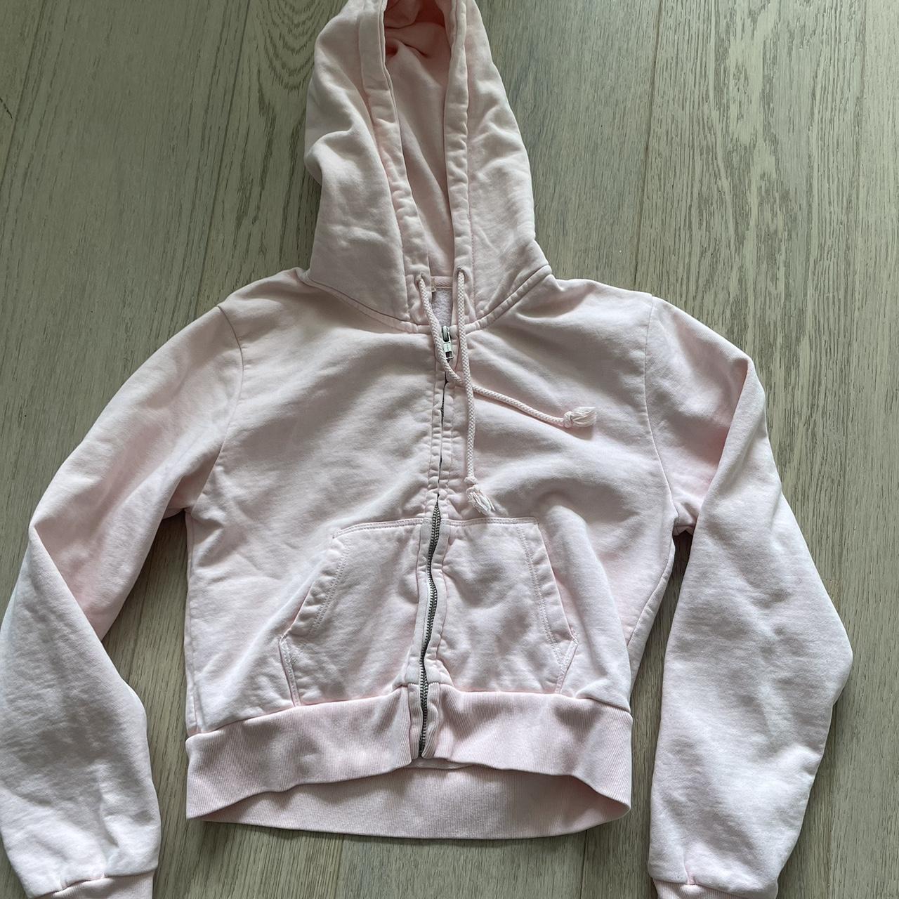 Brandy Melville Women's Pink Hoodie Depop