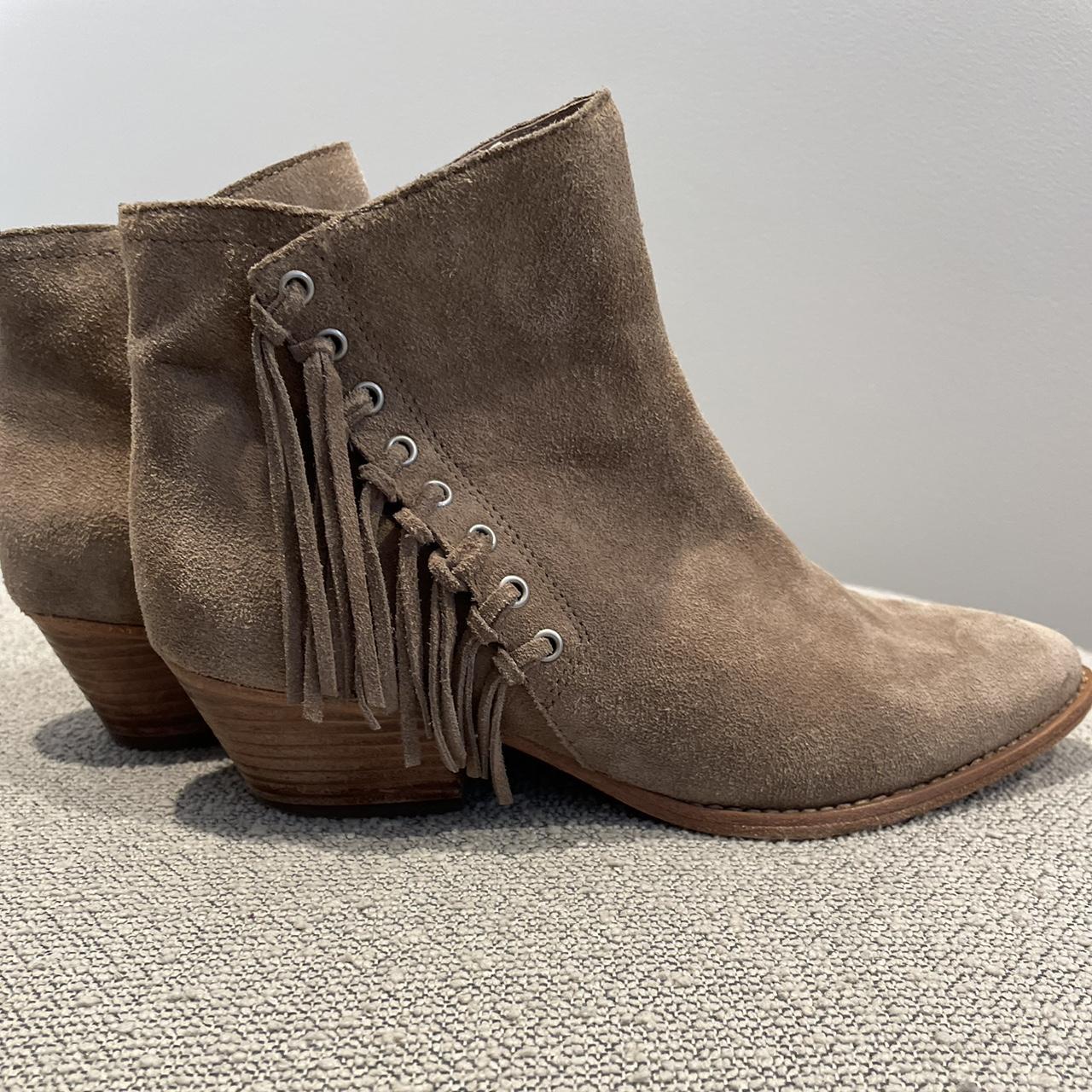 ASH Western Suede Fringe Booties …. Ankle booties w... - Depop