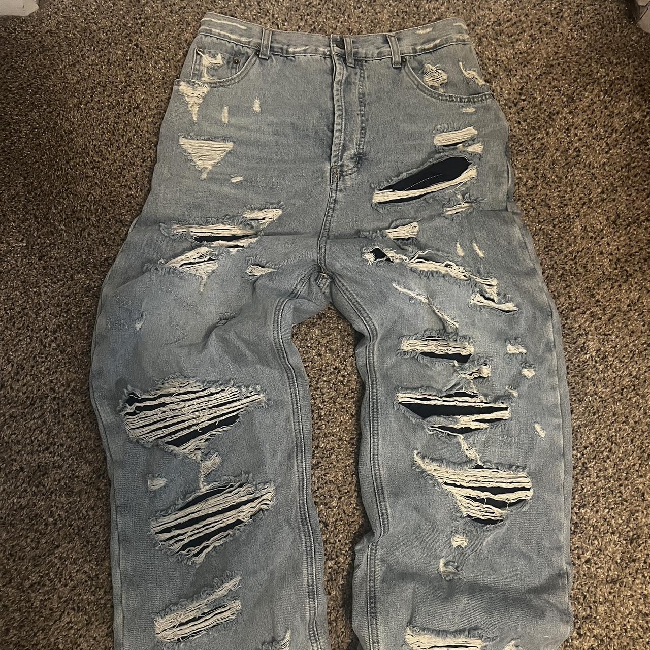 super comfortable baggy Balenciaga like jeans great... - Depop