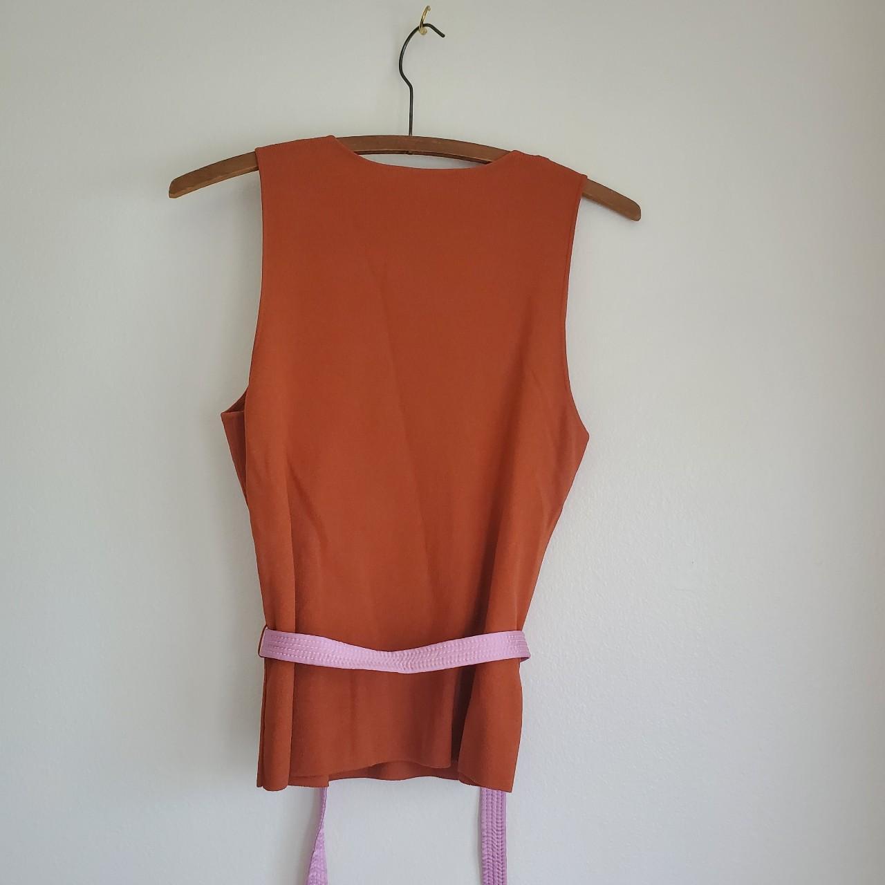 Valentino Women's Orange and Pink Vest (2)
