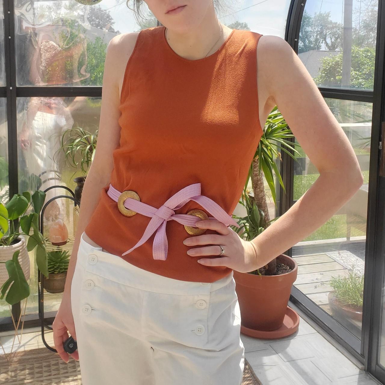 Valentino Women's Orange and Pink Vest (6)