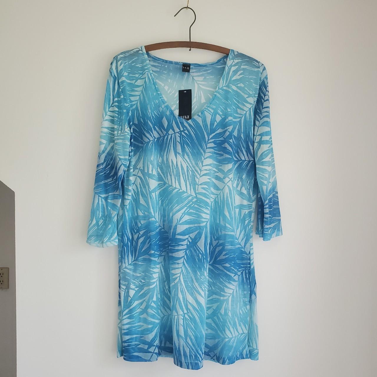 Blue coastal light weight coverup. The perfect... Depop
