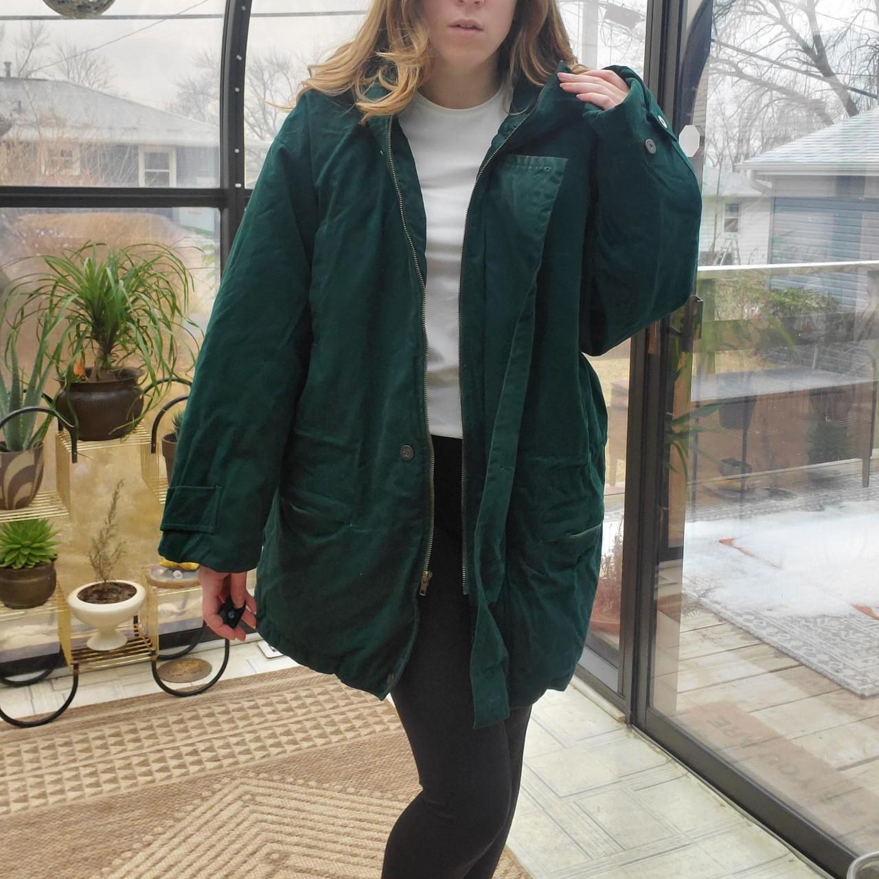 Vtg Eddie Bauer newest green goose down filled coat