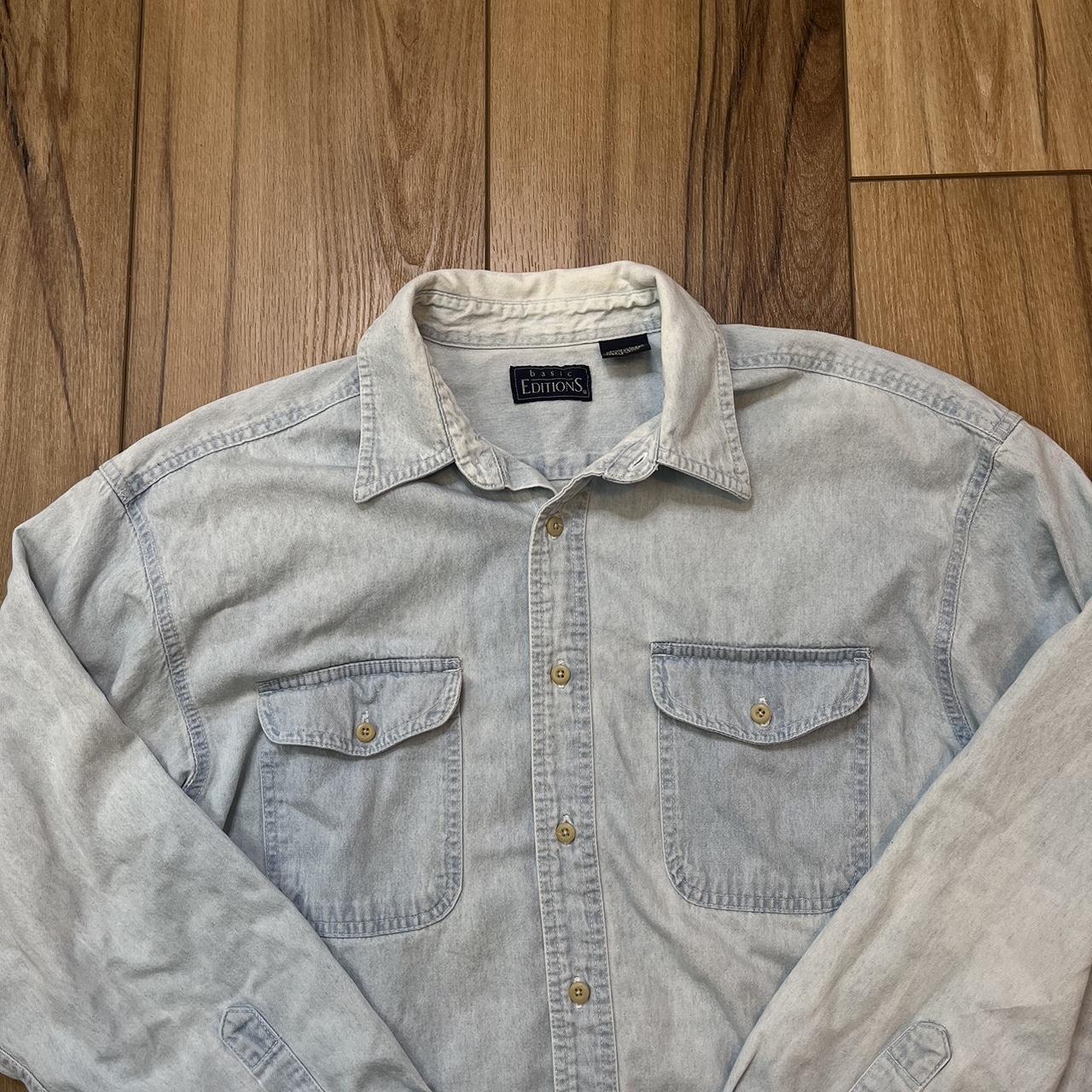 Basic Editions Men's Blue Shirt | Depop