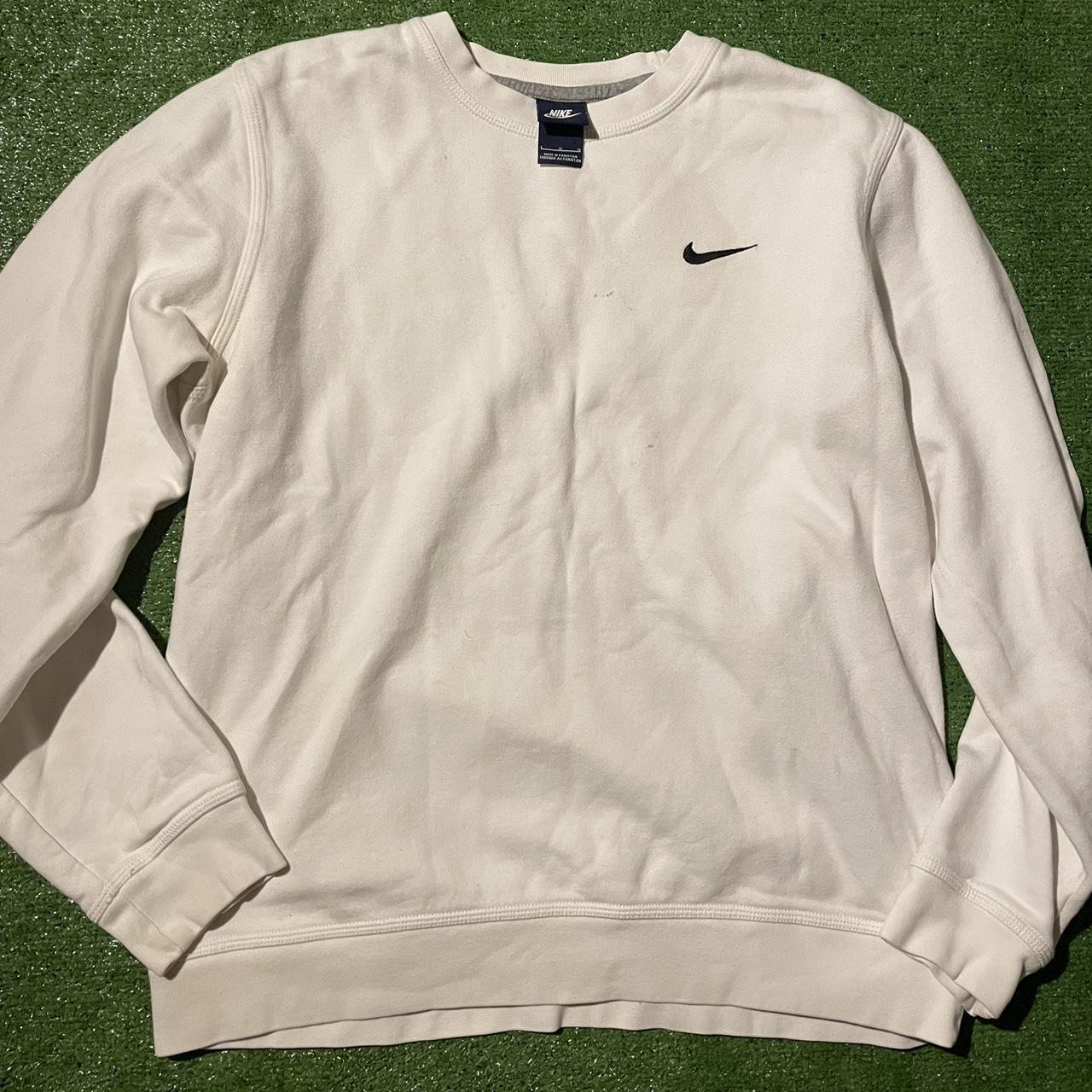 mens nike white sweatshirt