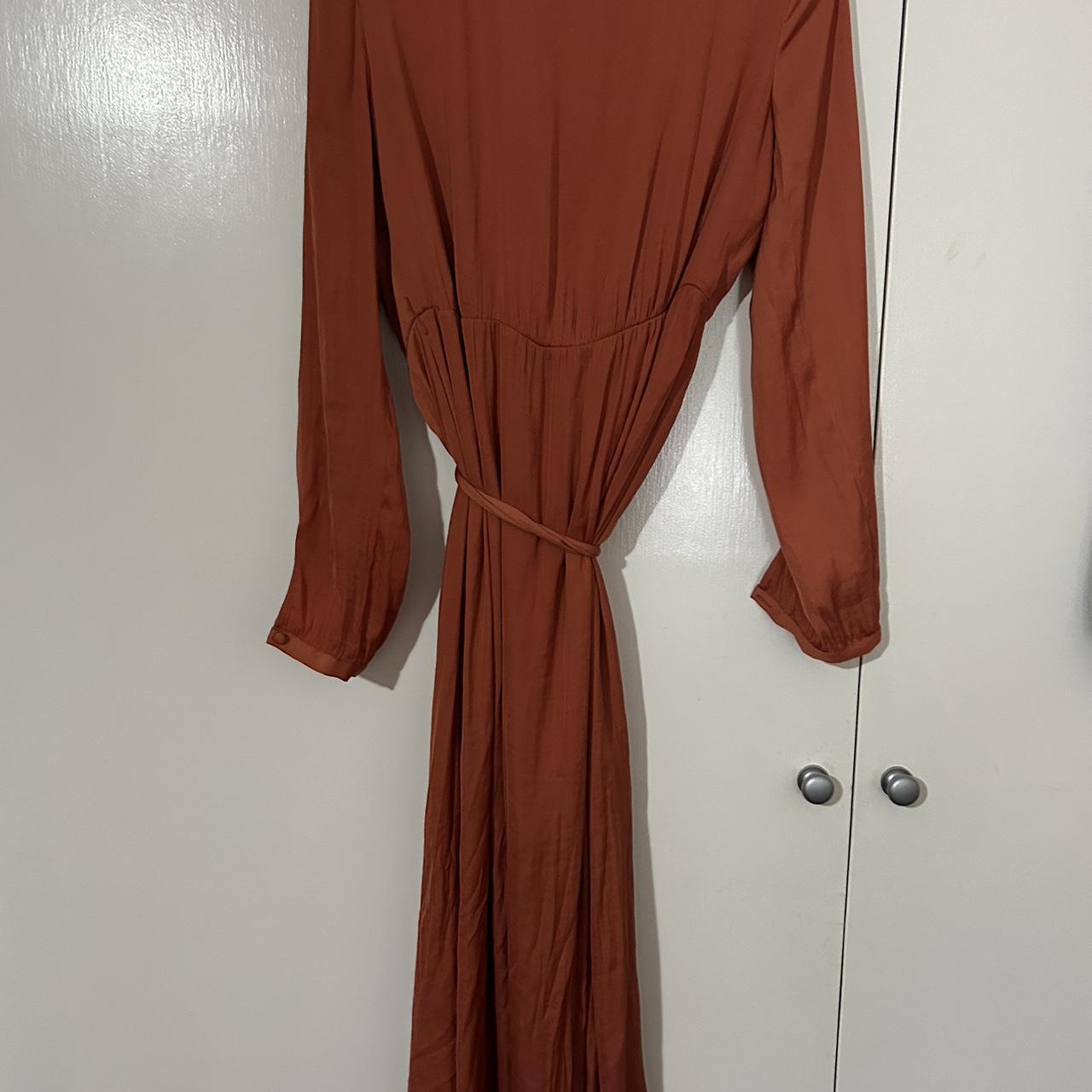 Sportsgirl burnt orange wrap dress Soft drapey... Depop