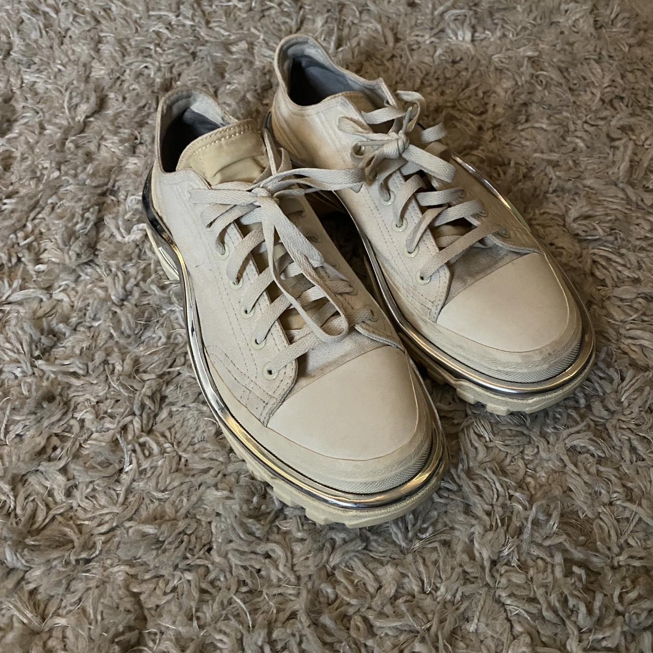 raf simons shoes silver