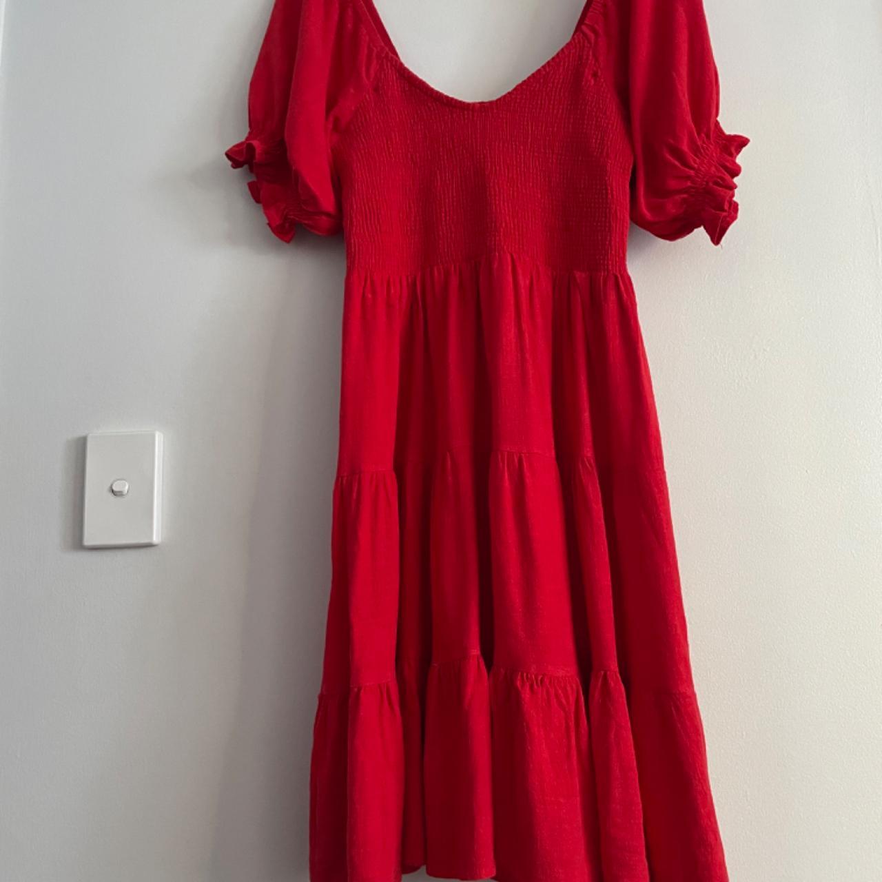Red Swing Dress Can Be Worn Both On And Off The Depop Red Swing Dress Can Be Worn Both On And Off The Depop