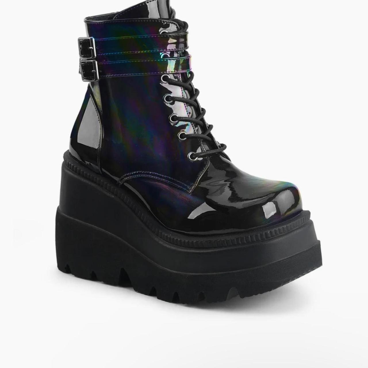 demonia boots holographic