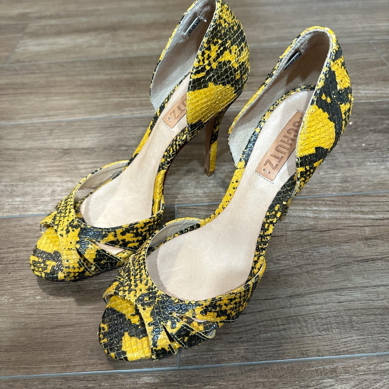 Schutz clearance snakeskin heels