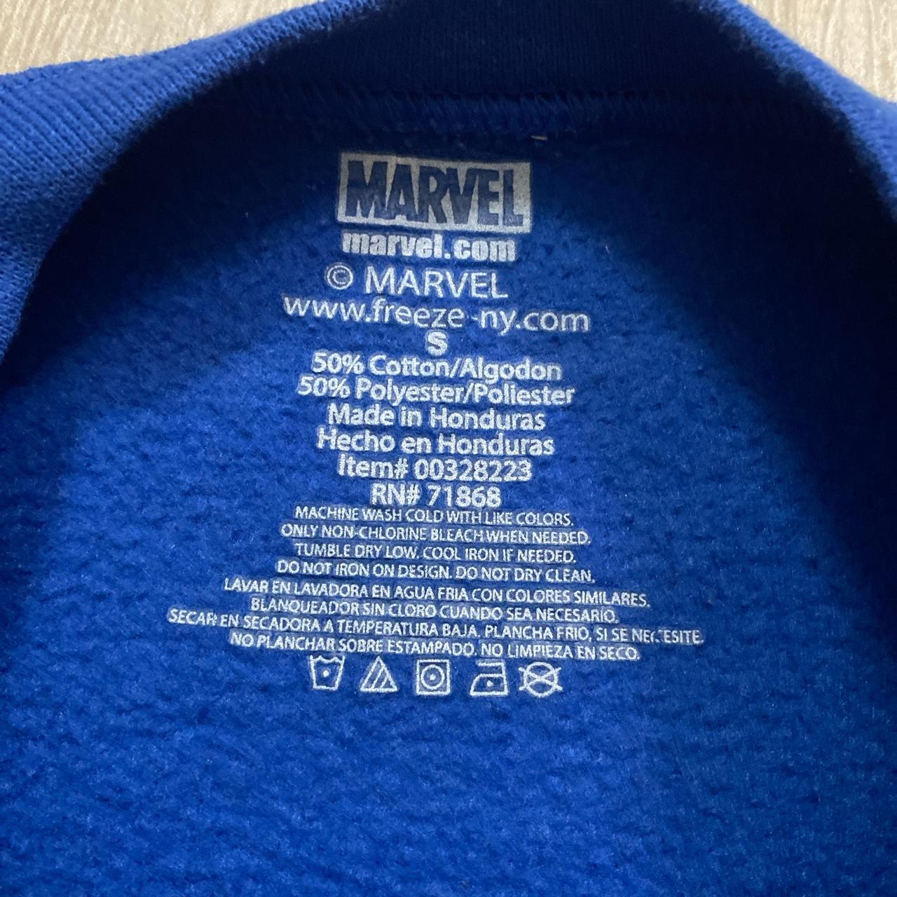 Marvel Women's Blue Sweatshirt | Depop