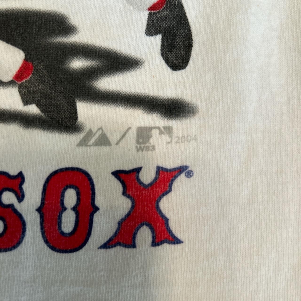 Boston Red Sox T Shirt Men Medium Adult White MLB Baseball 2004 World Series  VTG