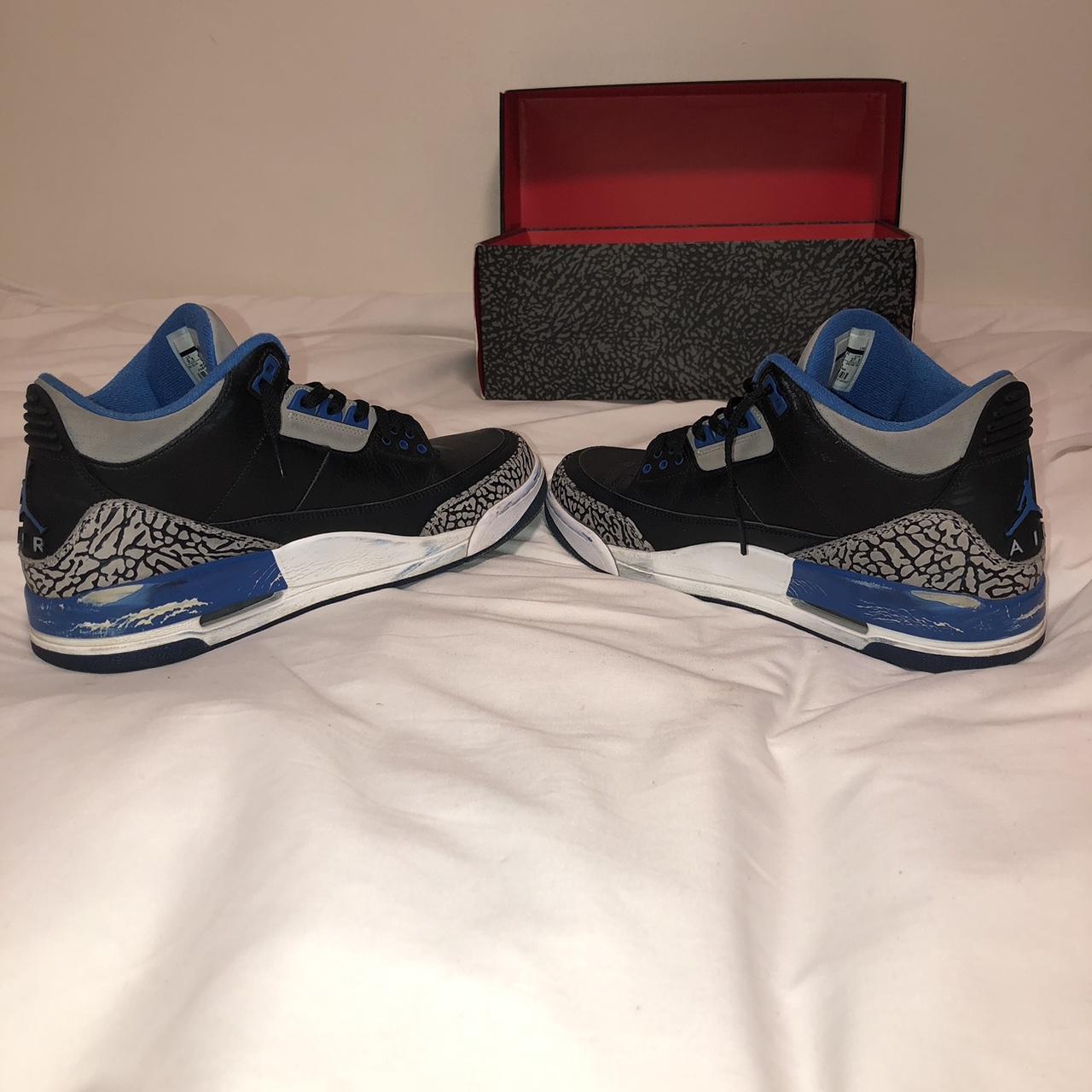 black blue and grey jordans