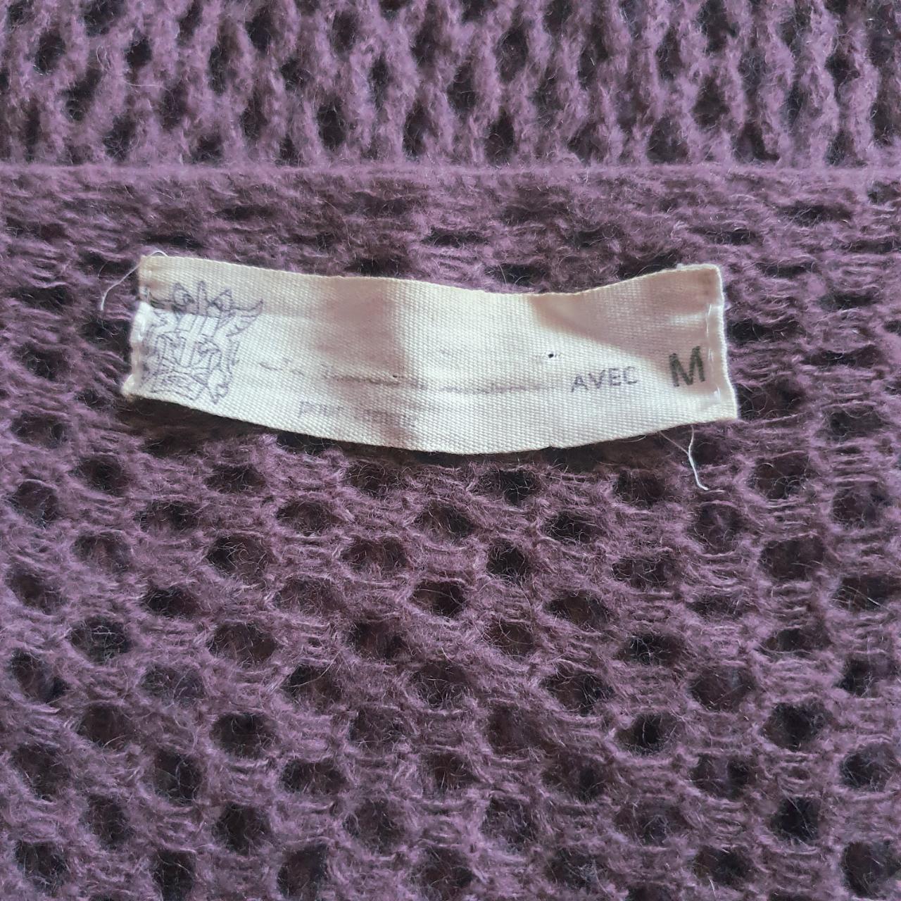 vintage purple crochet jumper size m #y2k #90s... - Depop