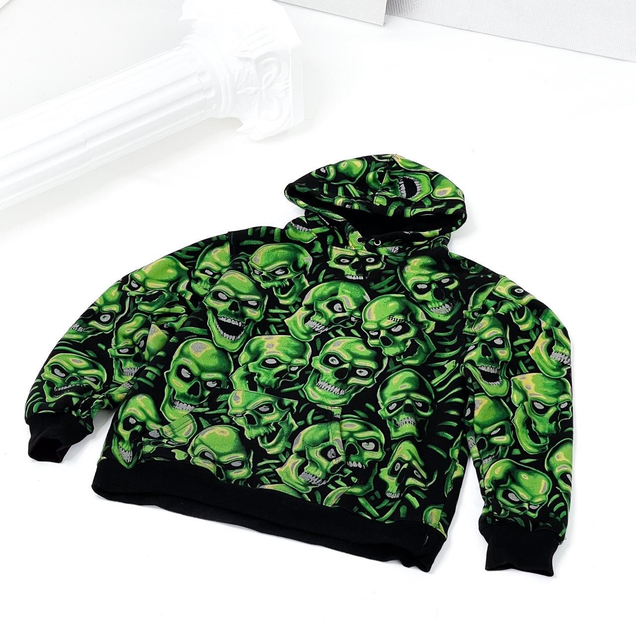 Supreme Skull Pile Hooded Sweatshirt Green SS18 (SS18SW41) Sizes S-L