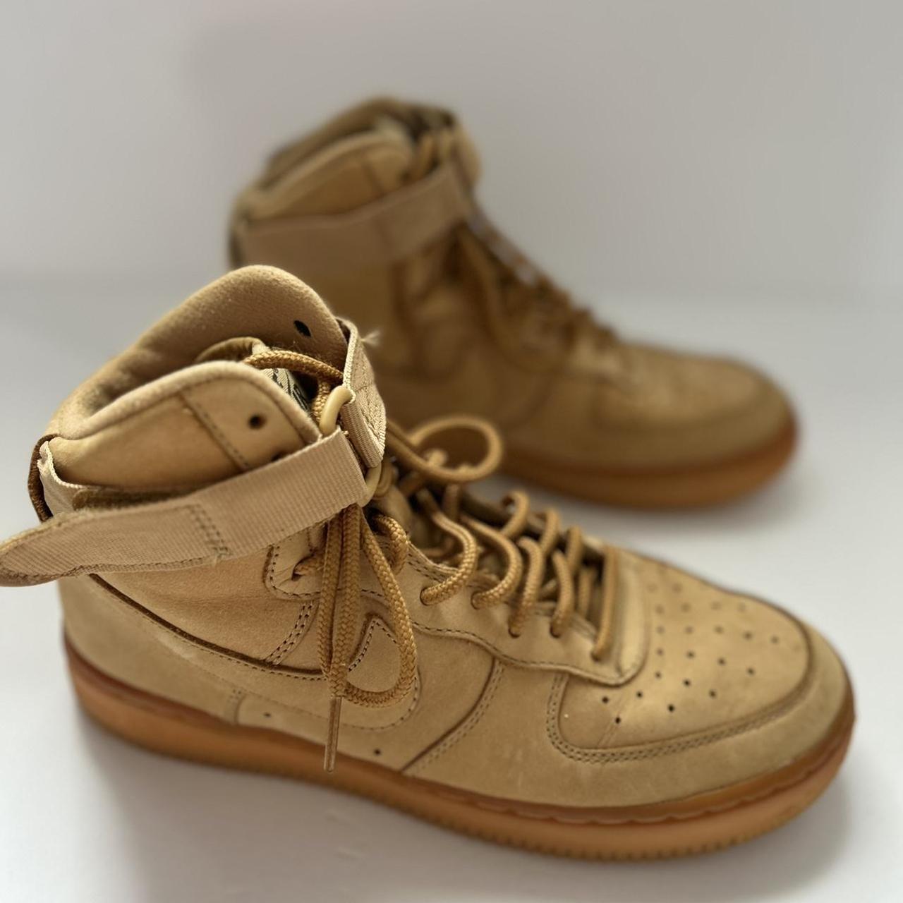 Nike Air Force 1 High LV8 3 Shoes in Wheat/Gum Light - Depop