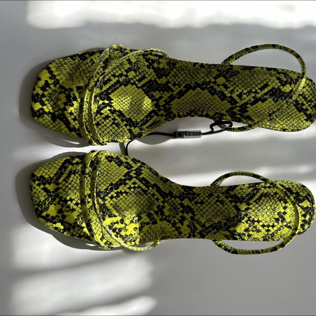 Neon green snake print 2024 heels