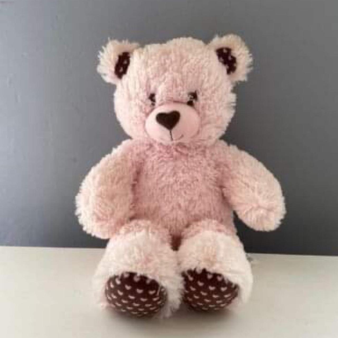 Build A Bear pink heart paw Bear Plush Soft Toy Good... Depop