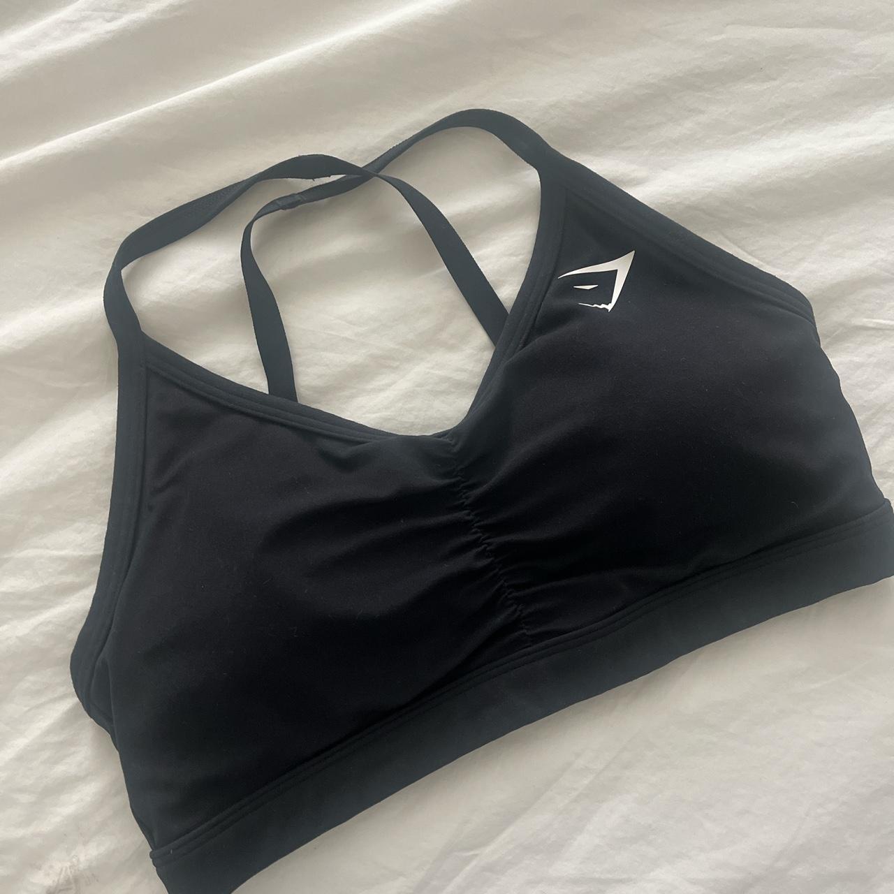 Ruched GYMSHARK sports bra. Crossback. Size S... Depop