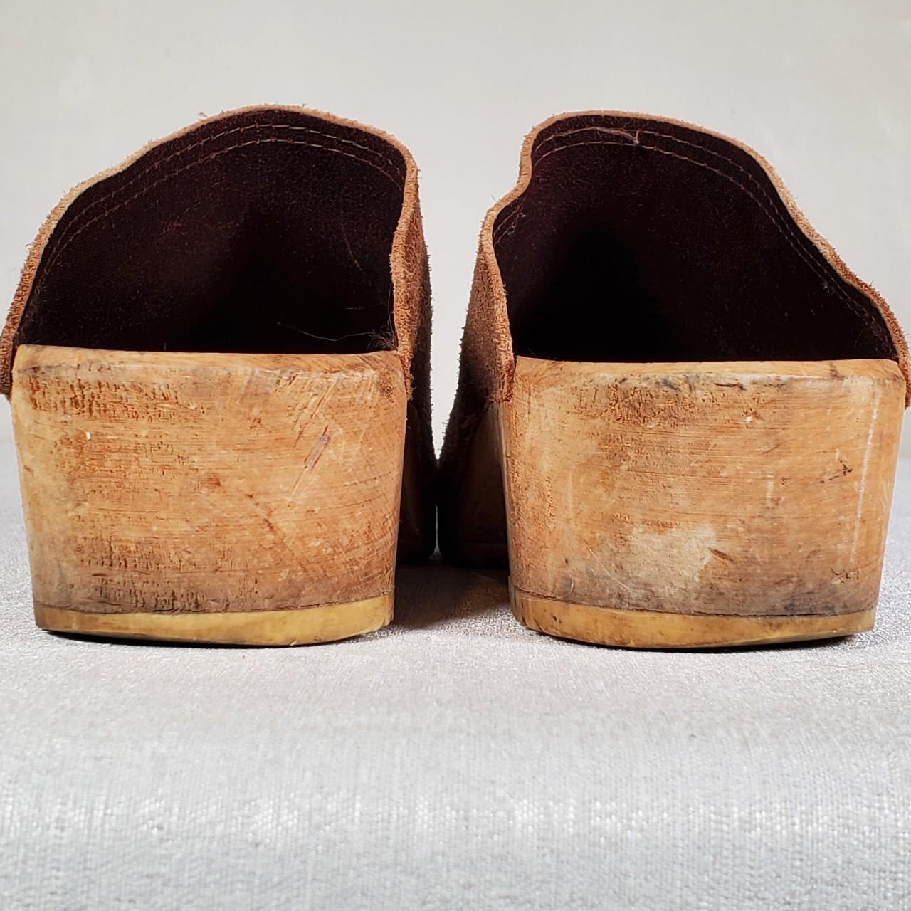 VGC Olsson Clogs De Luxe Brown Suede Wooden Swedish