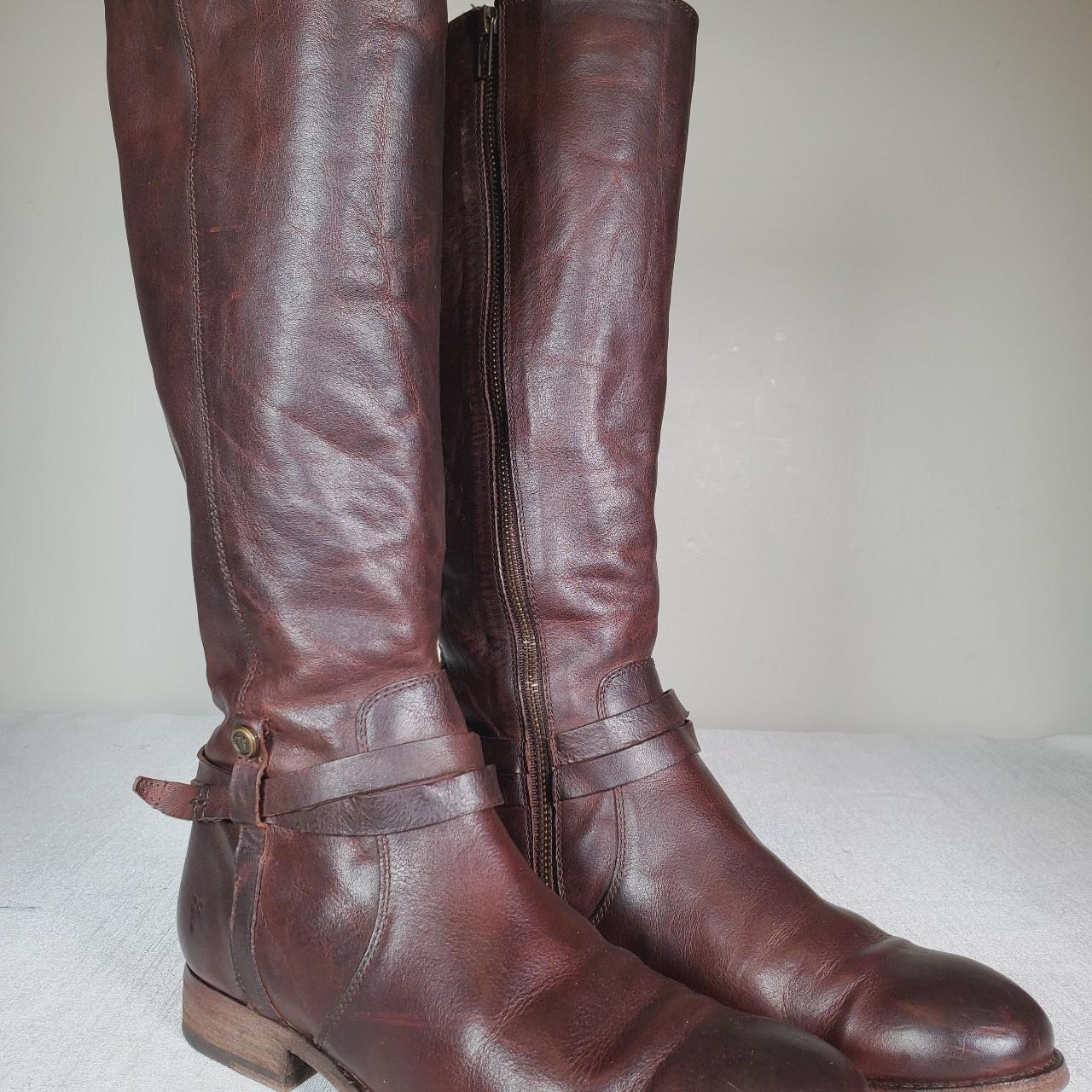 Frye melissa belted tall on sale boots