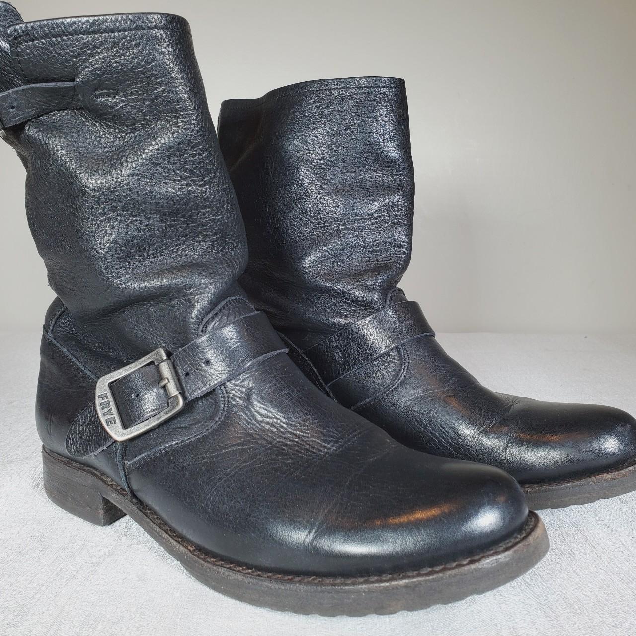 Frye short black clearance boots