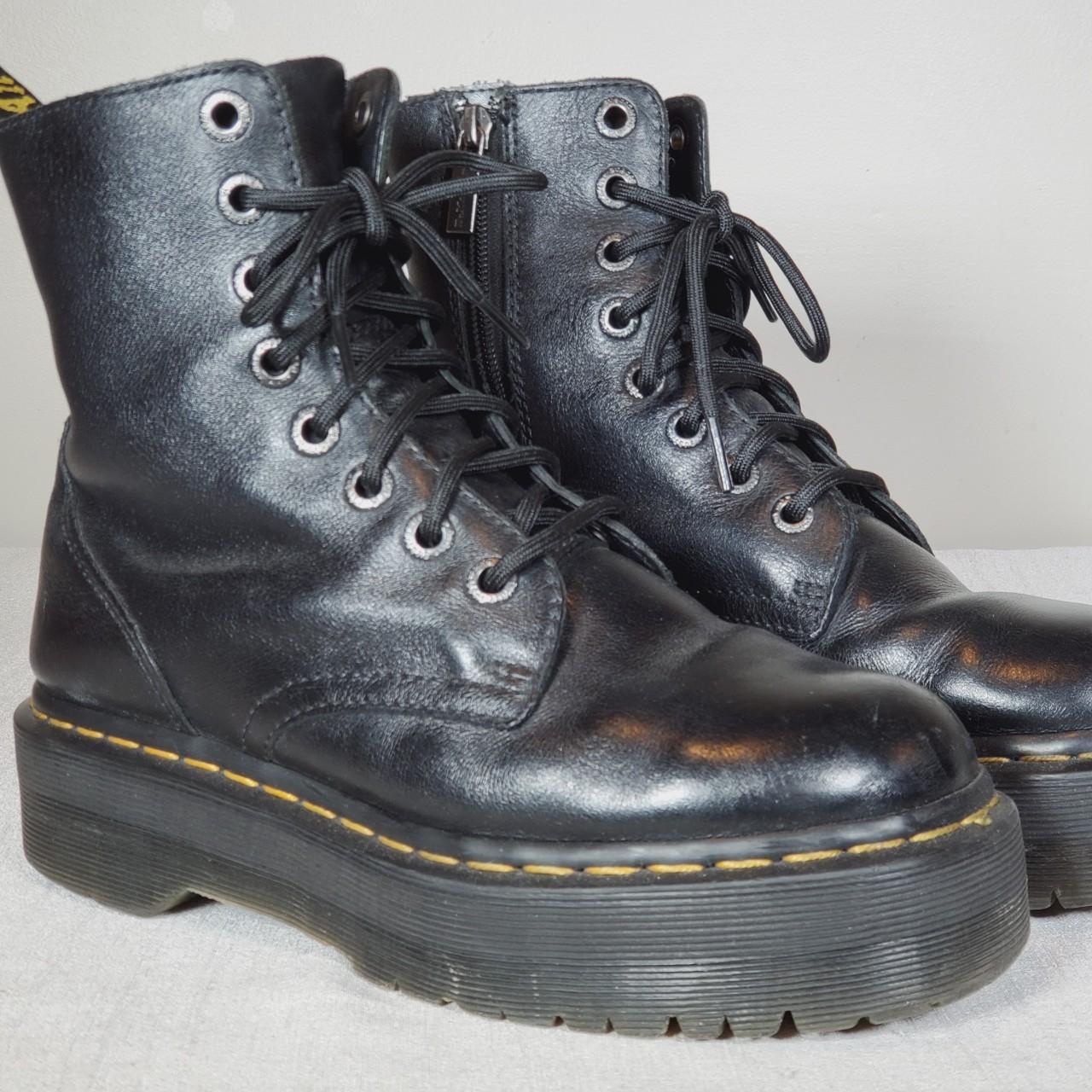 Dr. Martens Jadon III Boot Pisa Leather in Black - Depop