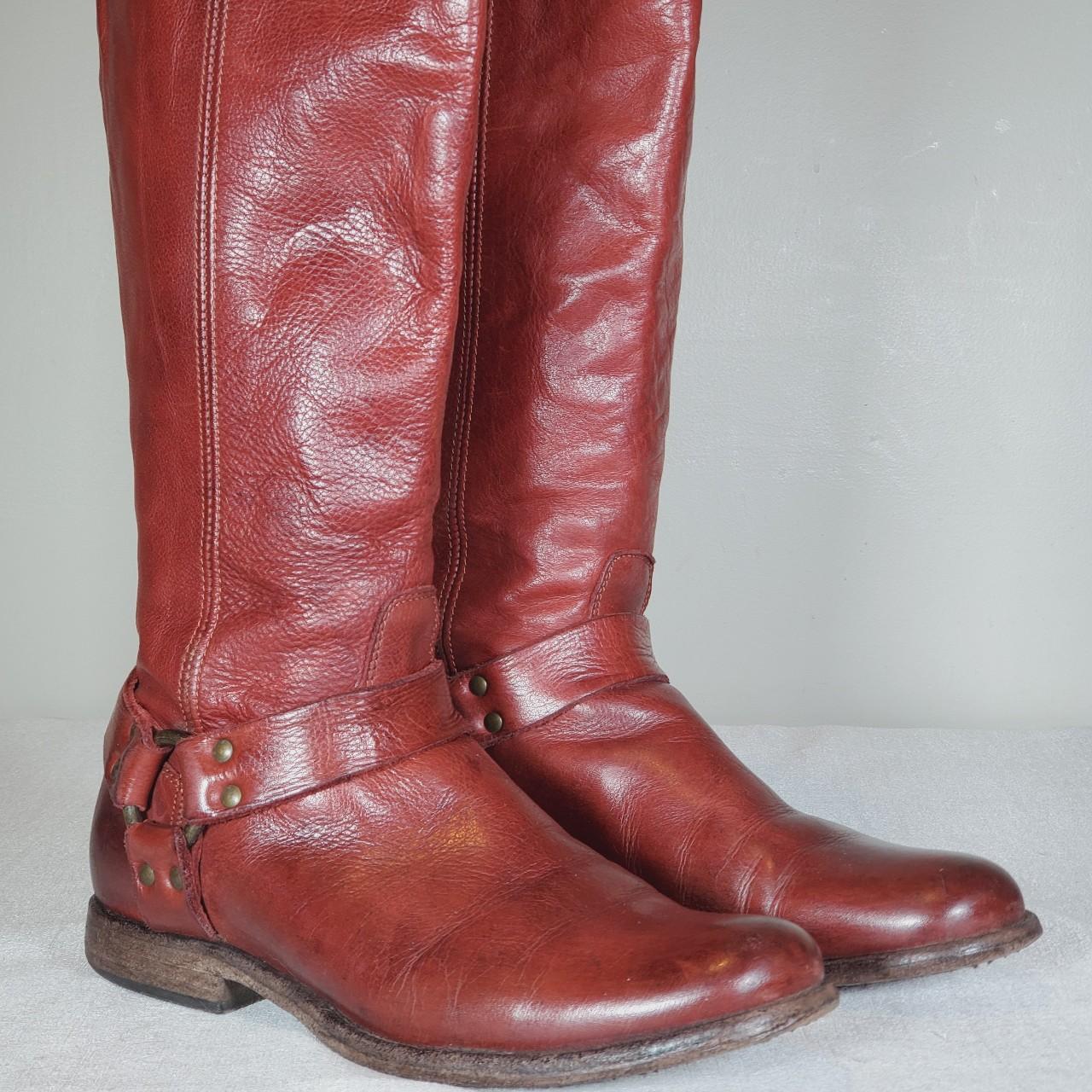 Frye burnt clearance red boots