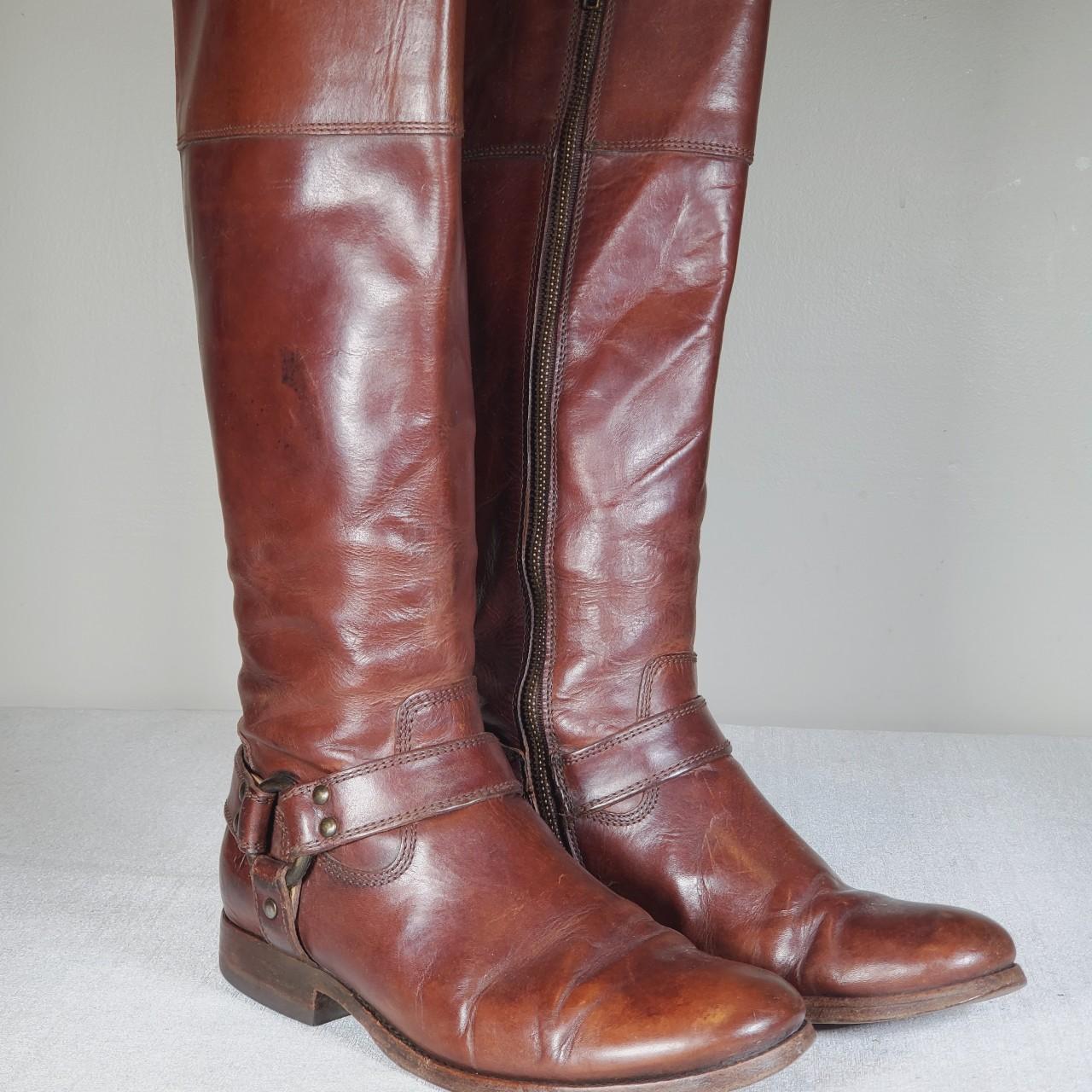 FRYE Melissa Harness Inside Zip Redwood Extended