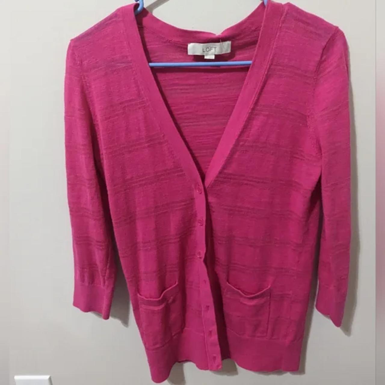 Loft shop pink cardigan