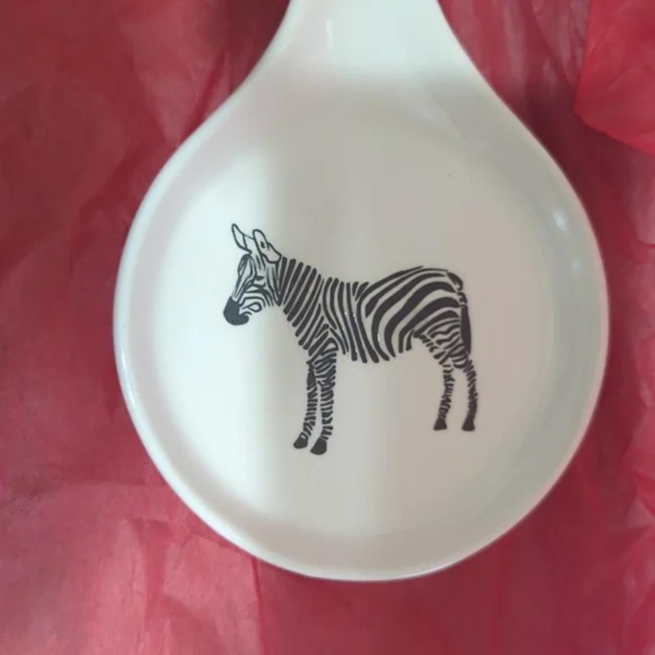 Zebra Spoon Rest  Primitives By Kathy