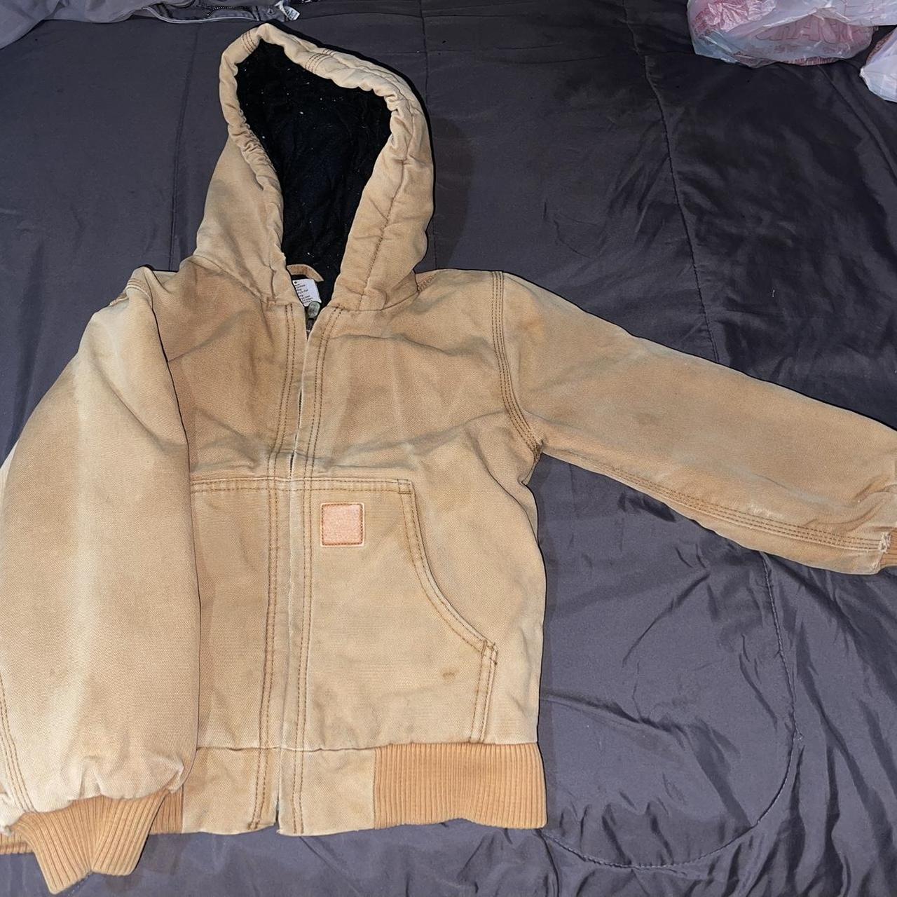 kids carhartt jacket. (zipper works) was worn but... Depop