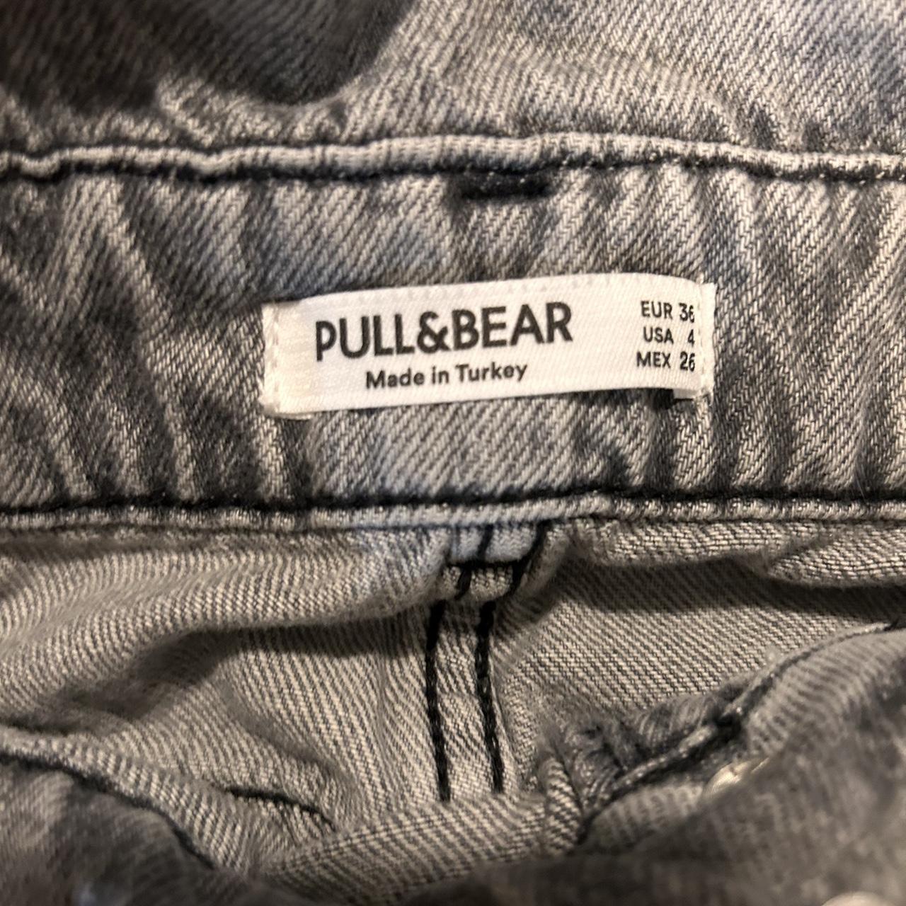 Pull&Bear high waisted baggy denim- gray stone wash... - Depop