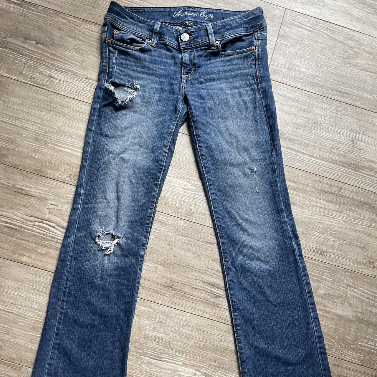 Low rise bootcut American eagle jeans with... - Depop