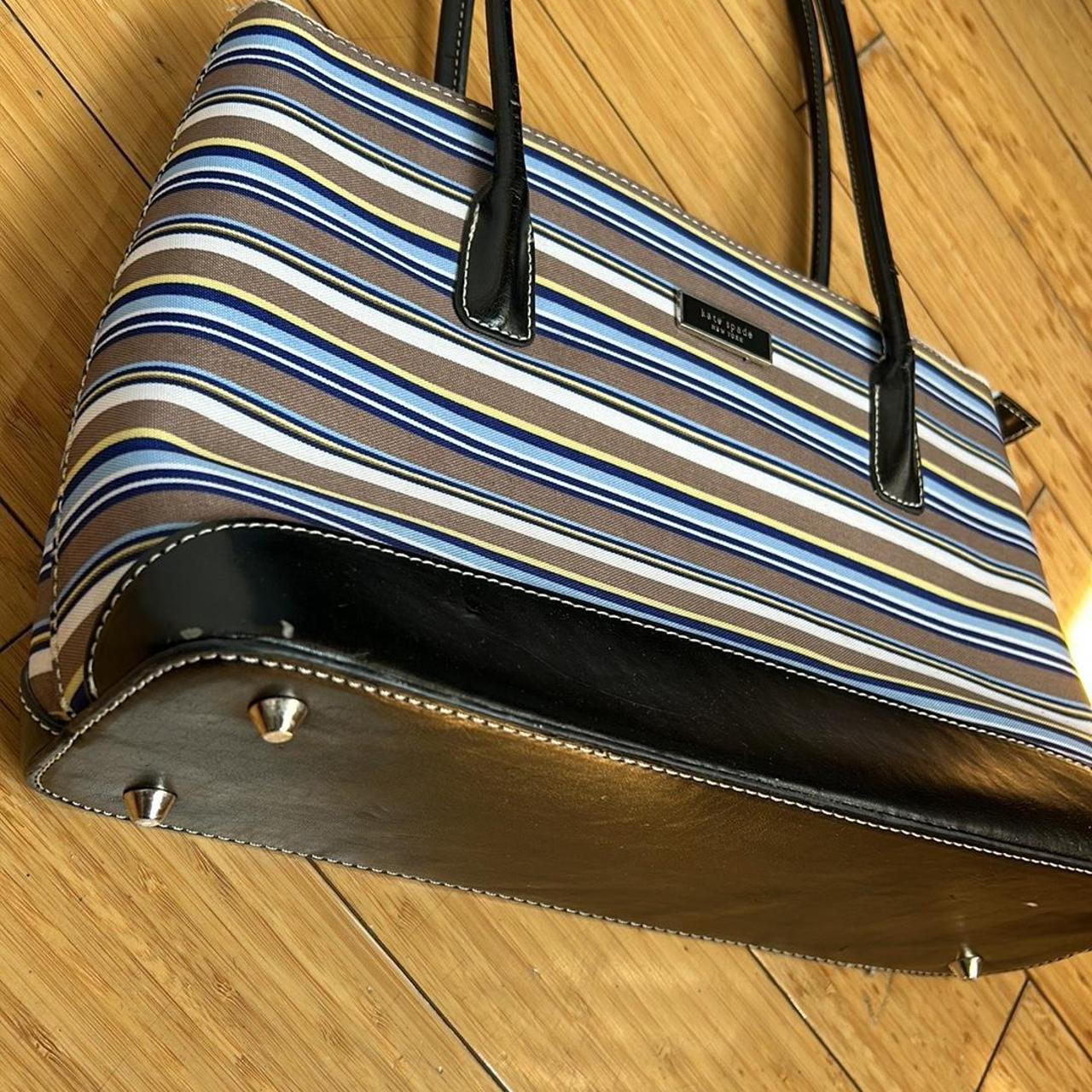 Kate Spade Knott Striped Woven Fabric Medium Crossbody Tote (Classic Blue  Multi) Handbags - ShopStyle Shoulder Bags