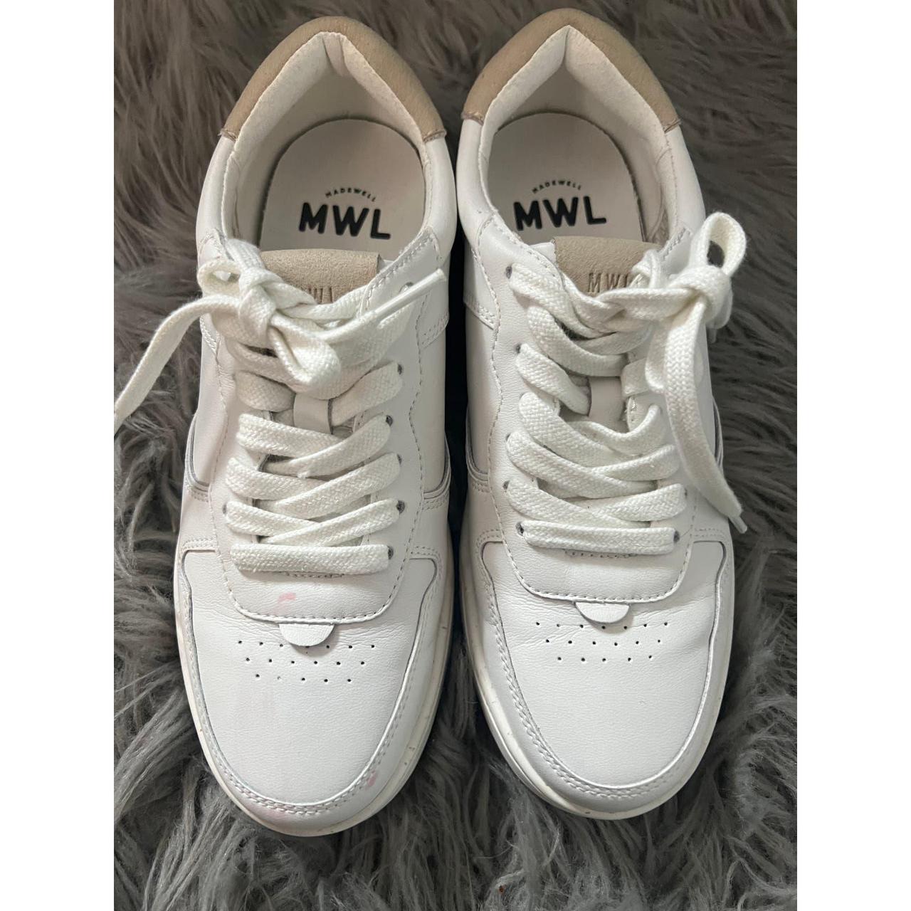 Madewell Women's Court Sneakers in White Depop