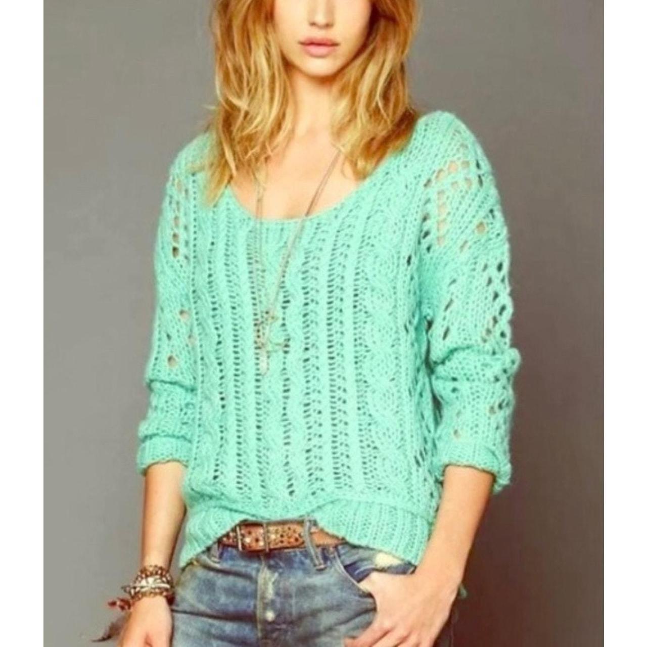 Free people mint sweater hotsell