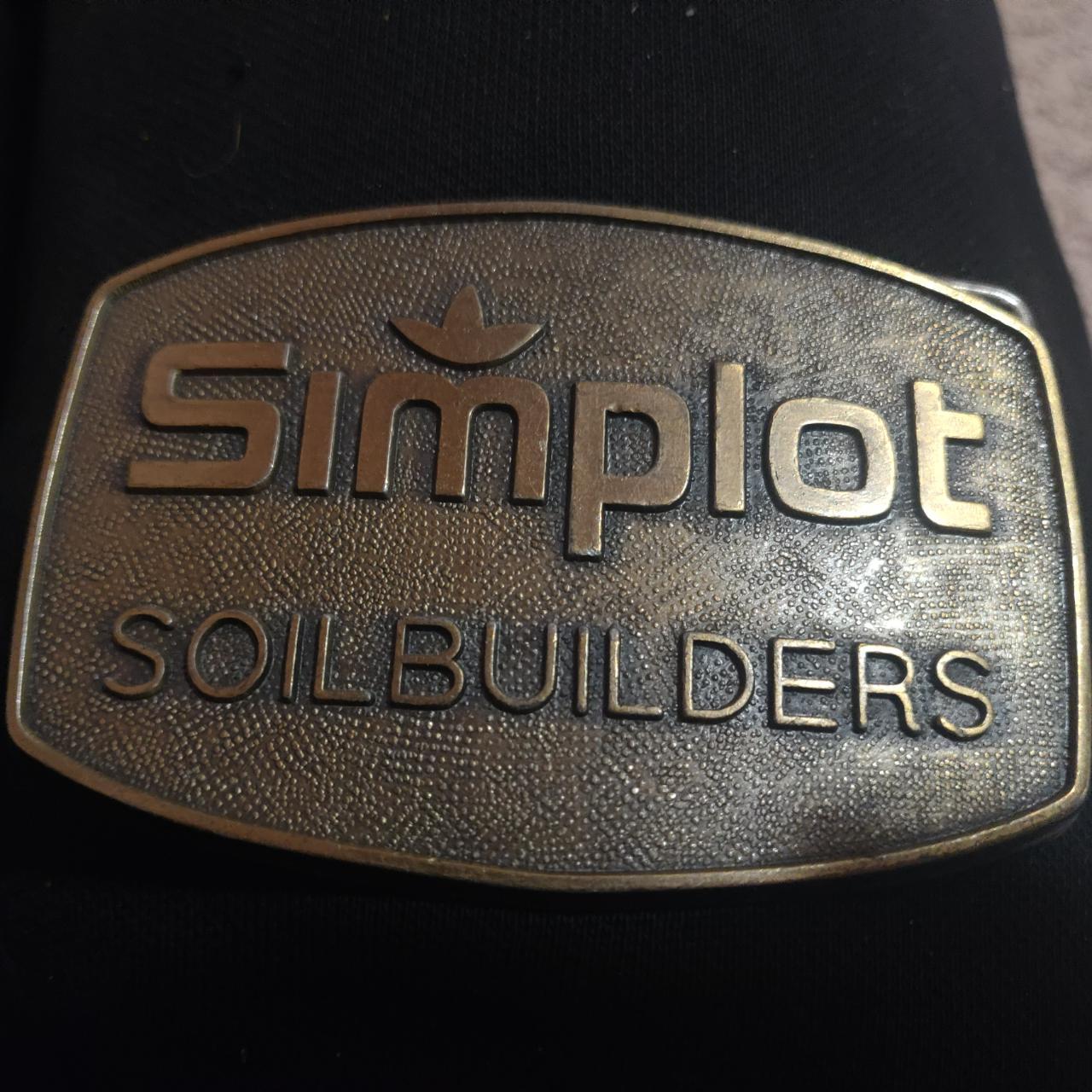 Vintage Simplot Soil Builders Belt Buckle This piece... - Depop