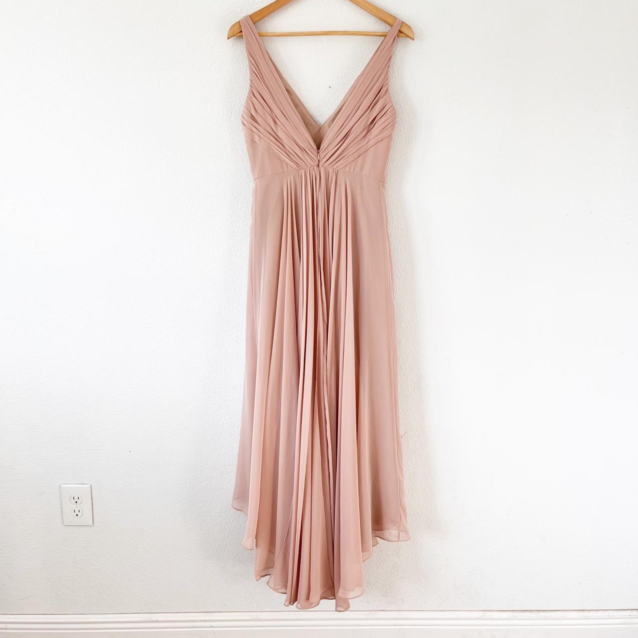 Monique Lhuillier Blush Pink Bridesmaid Dresses